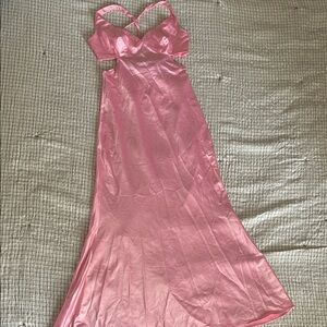 Pink Satin Gown